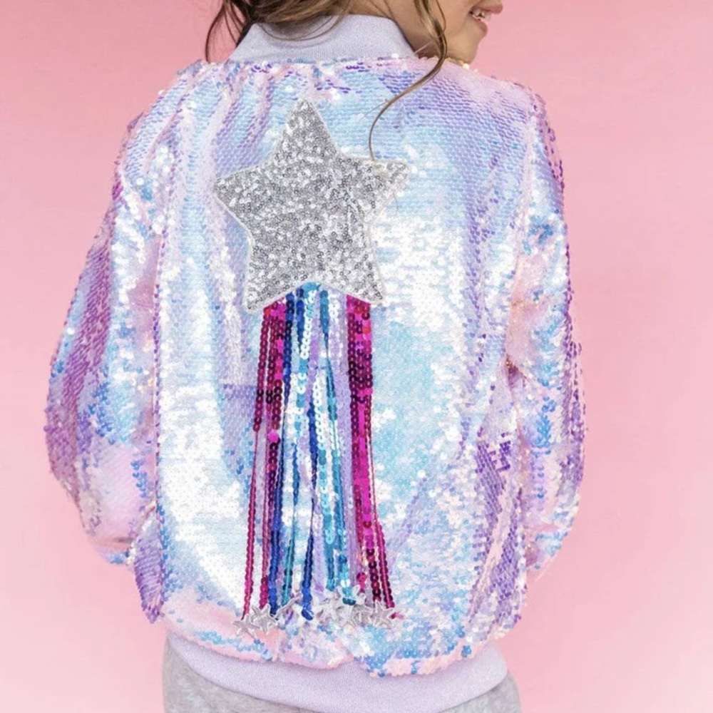 SOLD: Lola + The Boys Iridescent Star Sequin Jacket